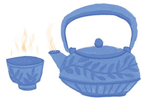 tea pot and cup