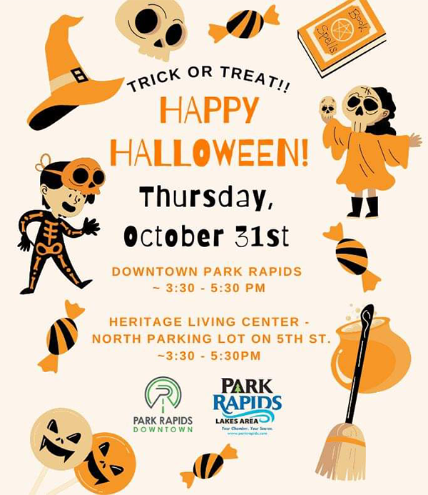 Park Rapids Merchants Trick or Treat poster