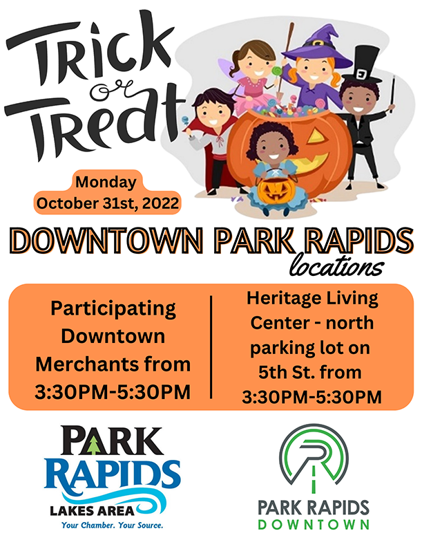Downtown Park Rapids Trick or Treat poster